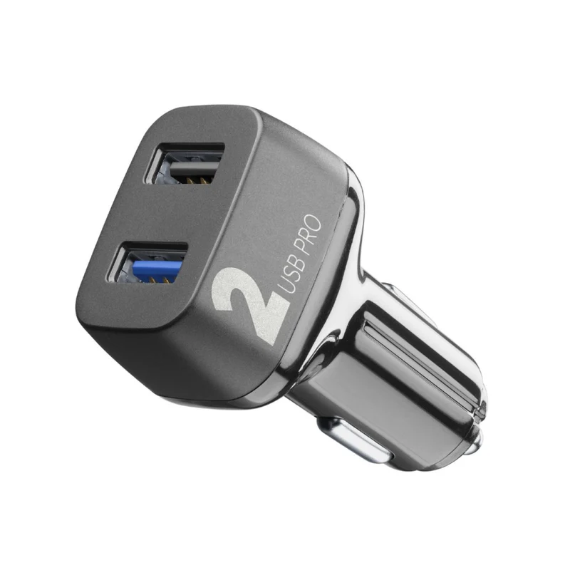 KFZ-Ladeadapter Quick Charge 3.0 - Cellularline Multipower 2 Pro, 2x USB, bis zu 24W für 12-24V Bordspannung