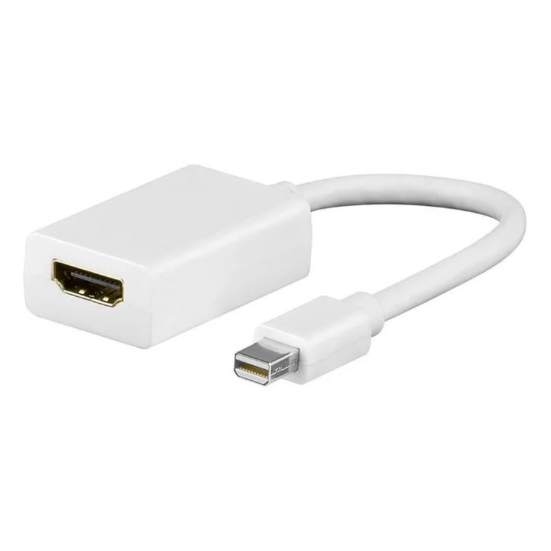 VIVANCO Hochwertiger Mini DisplayPort HDMI Adapter, kompatibel mit MacBook, 0,1m, kompakt, vergoldet, stabile Verbindung