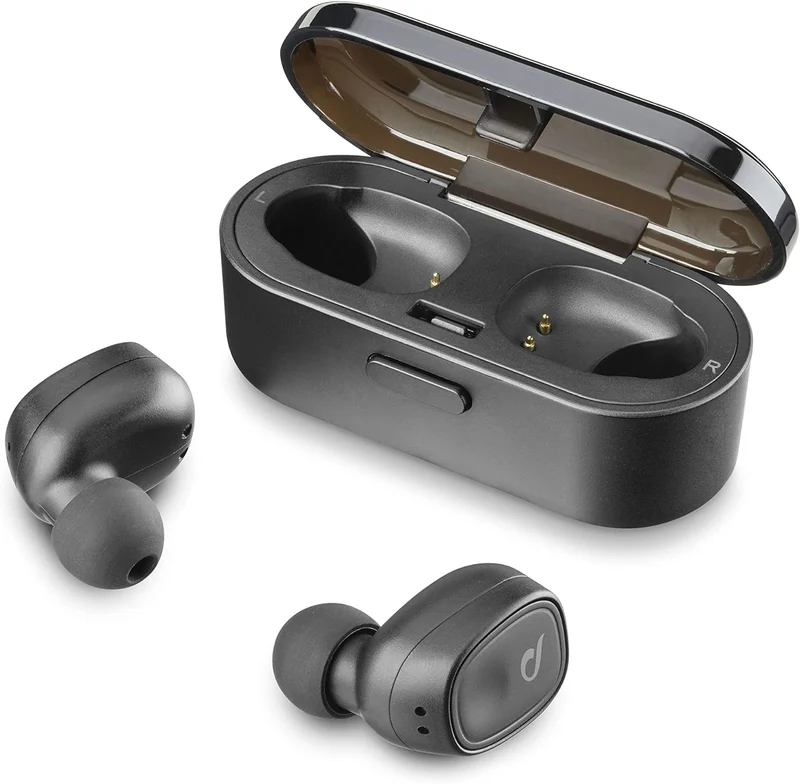 Bluetooth InEar Kopfhörer Cellularline Ultimate TWS Shadow mit 25h Standby und 3h Gesprächszeit in schwarz