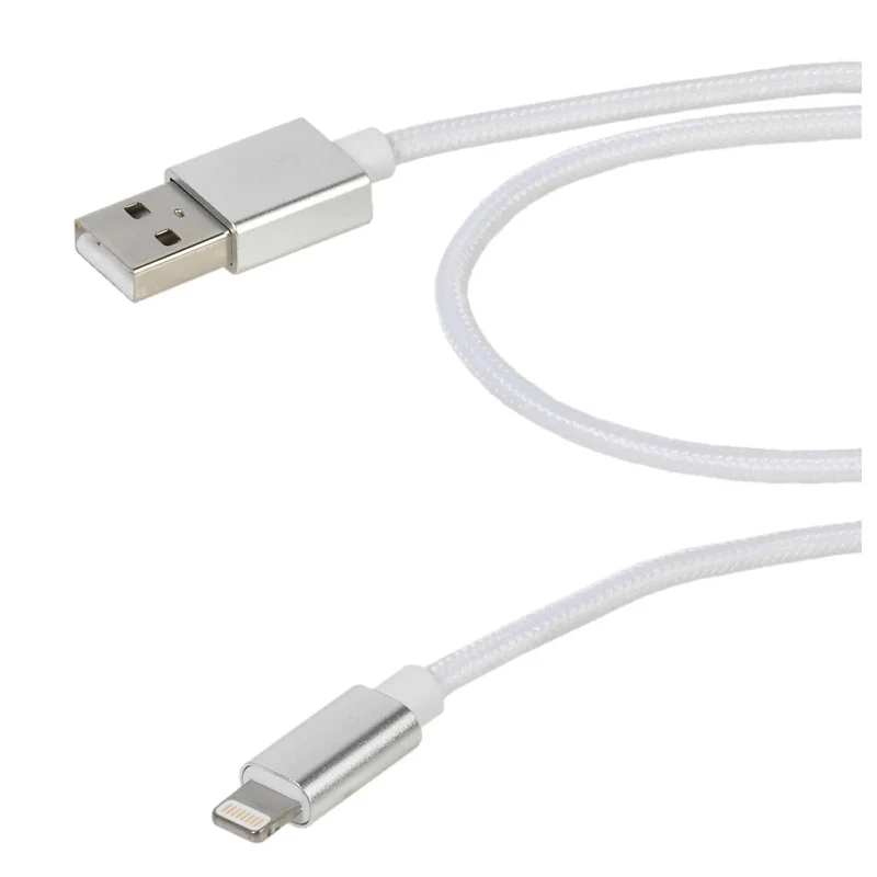 VIVANCO Hochwertiges Lightning Kabel, USB A auf Lightning Stecker, 480 Mbit/s, Nylonmantel, kompatibel mit Apple, 1,5m