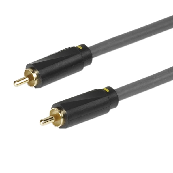 VIVANCO Hochwertiges Cinch Audio Kabel, 3m, vergoldet, mehrfach geschirmt, kompatibel mit TV, Soundbar, AV Receiver, RCA Stecker