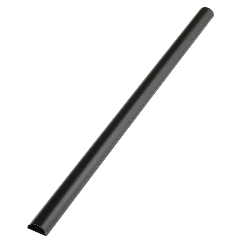 D-Line Hochwertiger Kabelkanal Maxi, 50x25 mm, D-Profil, Überstreichbar, UV-beständig, IP65, Schwarz, 1 m