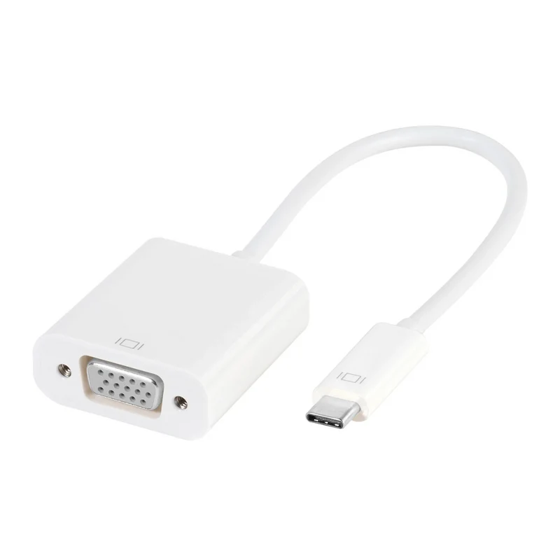 VIVANCO Hochwertiger USB Type-C Hub, auf VGA Adapter, Full HD Unterstützung, 0,15 m, Kompakt und zuverlässig