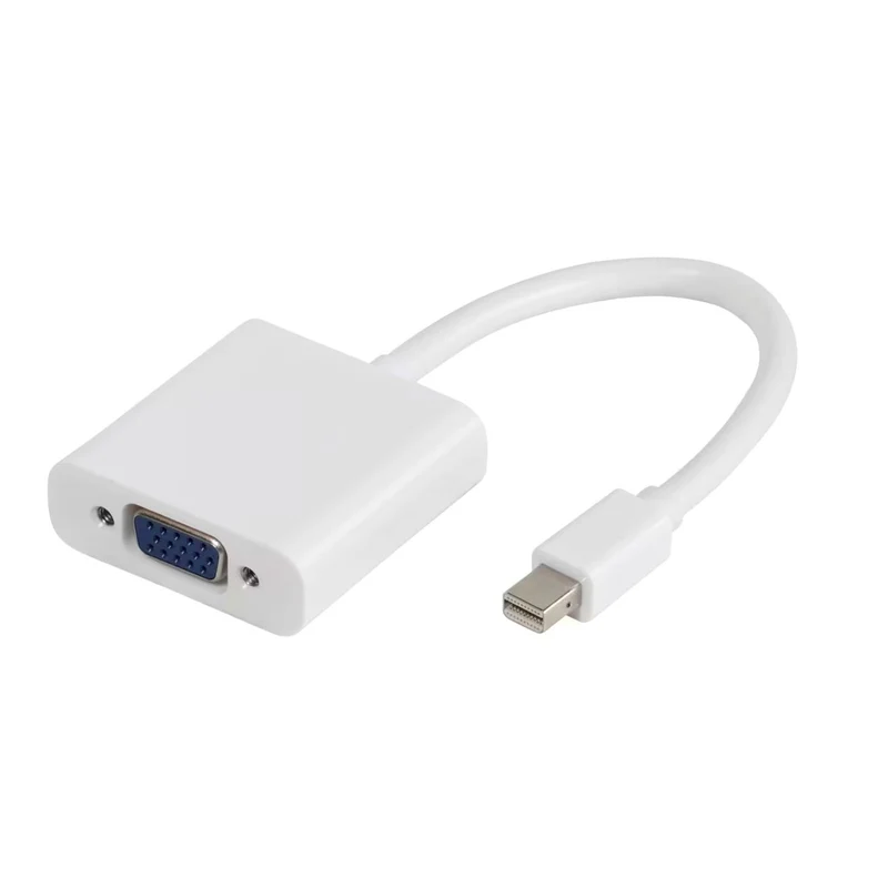 VIVANCO Hochwertiger Mini DisplayPort Hub, Mini DisplayPort auf VGA Adapter, 0,1 m, kompatibel mit MacBook, iMac, Surface und mehr