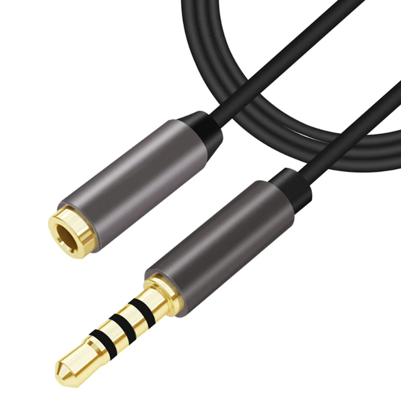 1m Audio Stereo Kopfhörer Headset Verlängerung 4-polig 3,5mm Stecker > Buchse S