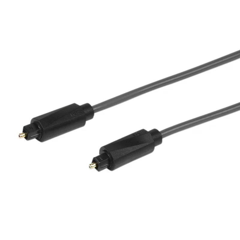 VIVANCO Hochwertiges Lichtleiterkabel, Toslink auf Toslink, Optical Kabel, Präzisionsfertigung, Ergonomisches Design, Schwarz, 10m