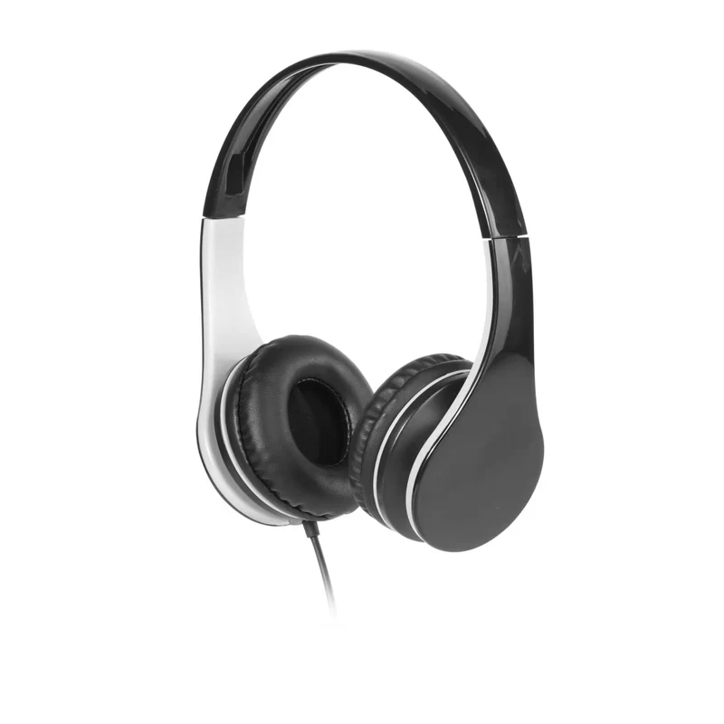 Stylische VIVANCO On-Ear Kopfhörer, Schwarz, Glossy Design, weiche Polster und starker Klang, 3,5 mm Klinke
