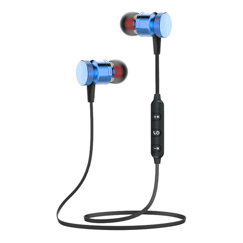 Bluetooth In Ear Kopfhörer Magnetisch Wireless Headset X9 Schwarz Blau