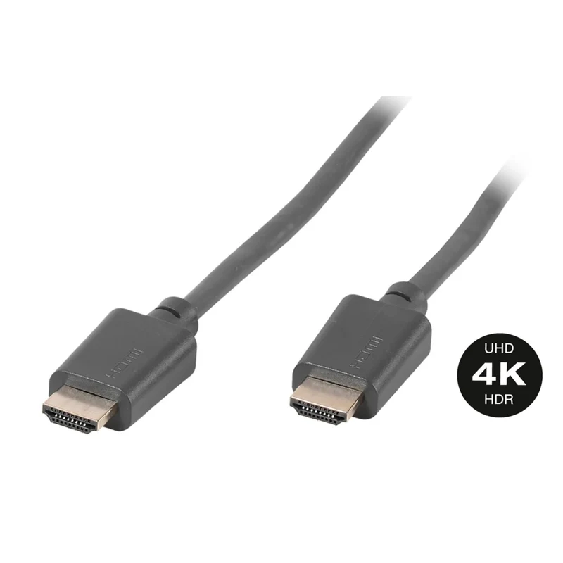 VIVANCO Hochwertiges HDMI Kabel mit Ethernet, vergoldet 4K/3D, 4K für maximale Auflösungen, HDMI 2.0 Spezifikation, Schwarz, 5m