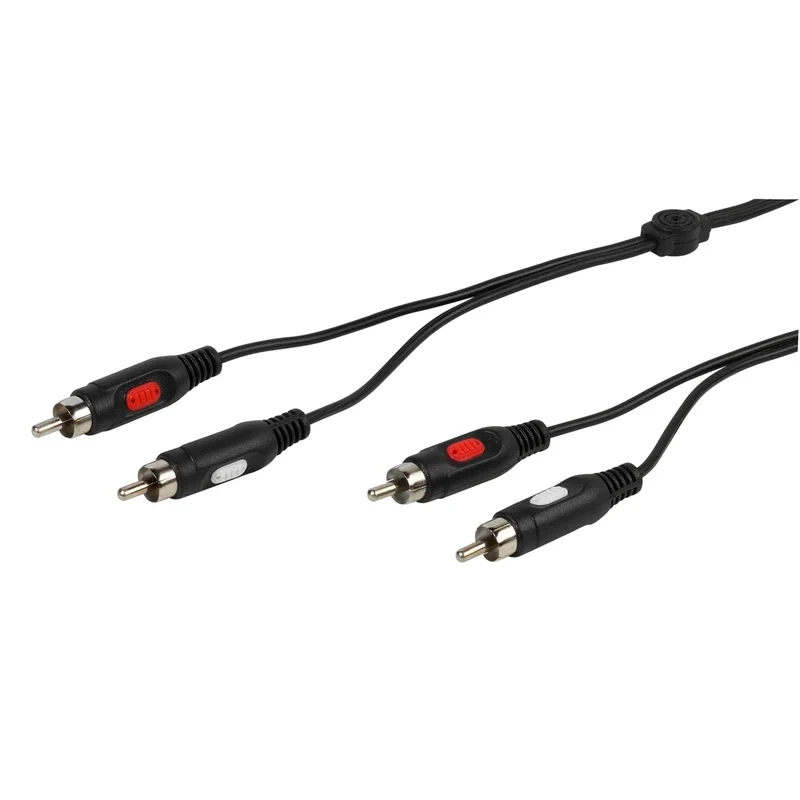 VIVANCO Hochwertiges Cinch Kabel, kompatibel mit Audio Geräten, 2x Cinch Stecker beidseitig, geschirmt, beste Tonqualität, 7,5m