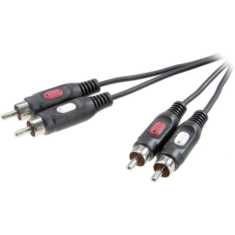 VIVANCO Hochwertiges Cinch Kabel, 2x Cinch Stecker auf 2x Cinch Stecker, Geschirmt, 15m, Stereo Audio