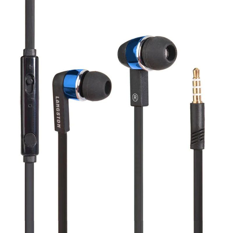 Langsdom IN09 In-Ear Ohrhörer Bass Sound, Earphone Headphone Headset blau