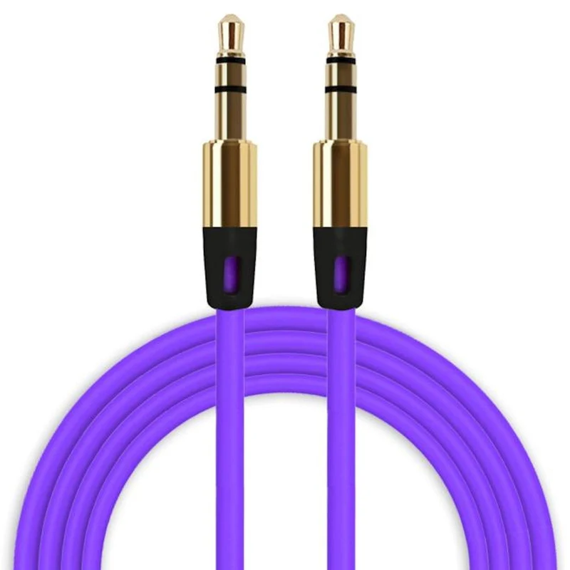 Audio Stereo Kopfhörer Anschlusskabel 1m 3,5mm Klinke Stecker > Stecker Lila