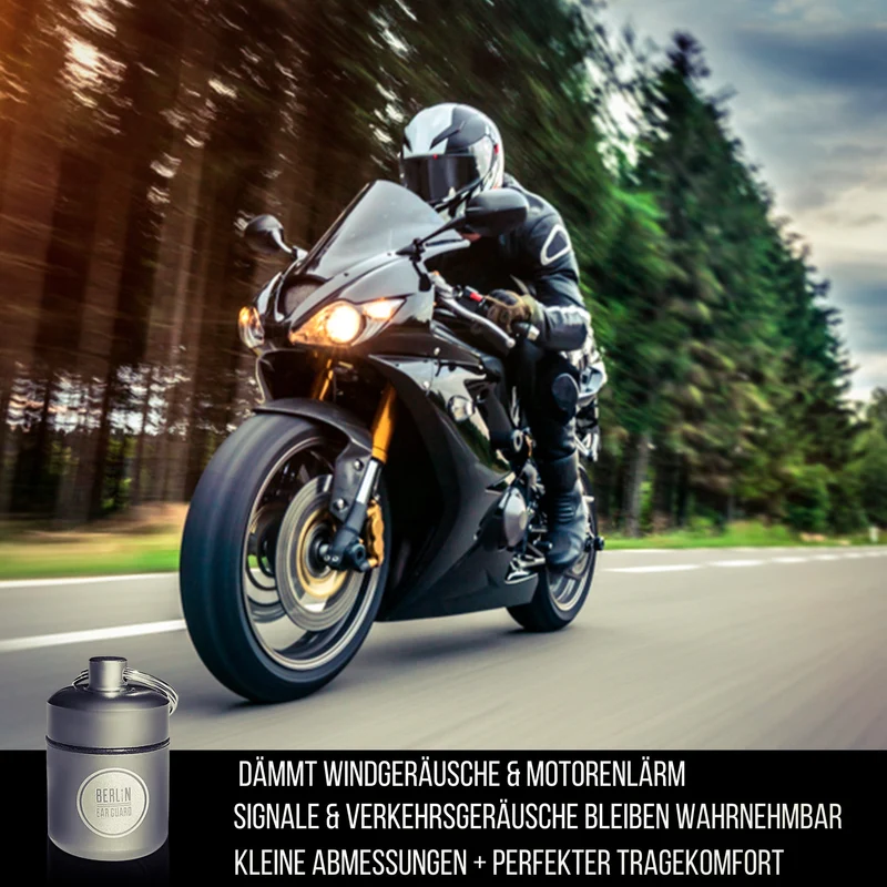 Motorrad - Ohrstöpsel Gehörschutz - Stöpsel "FEUERSTUHL" für unter Helm | 28dB