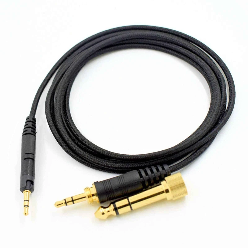 2m Audio Nylon Anschlusskabel Sennheiser HD559 HD560S HD569 HD598 HD599 HD558 ..