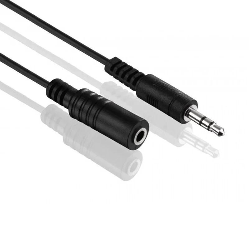 1m Audio Kabel 3,5mm Klinke Verlängerung Verlängerungskabel Klinkenkabel schwarz