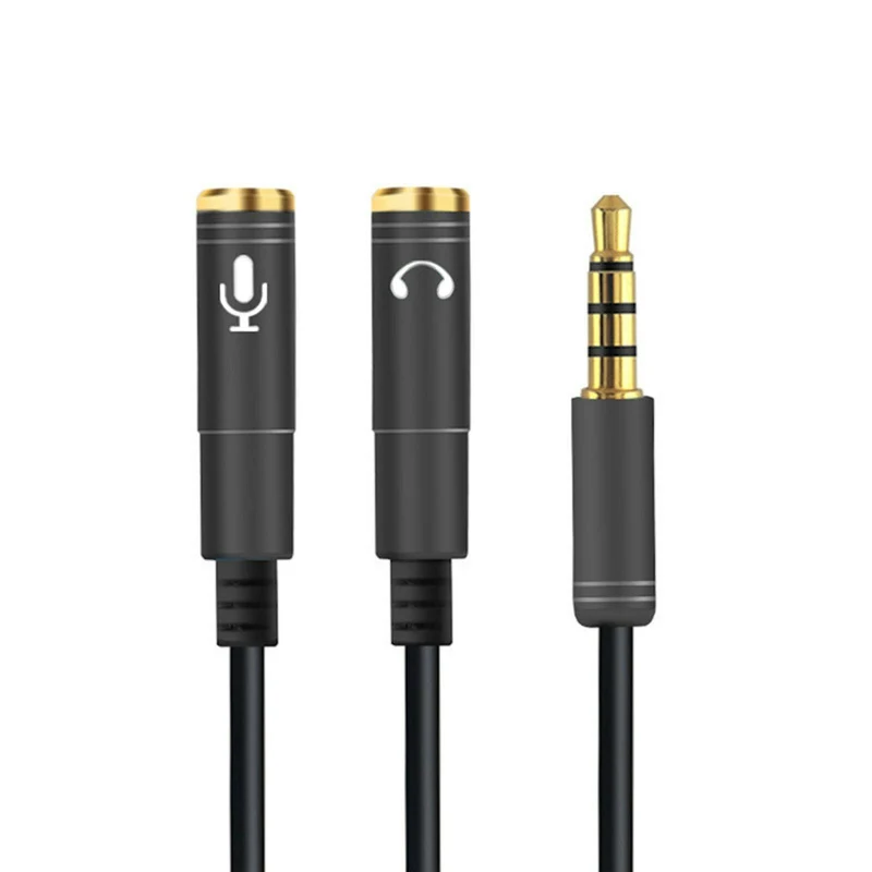 Audio Splitter Kabel Y Adapter Headset 3.5mm Klinke Stecker > 2 x Buchse