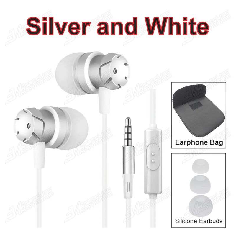 Super Bass Turbine Metall Kopfhörer In-Ear Headset Ohrhörer mit Mikrofon +Tasche