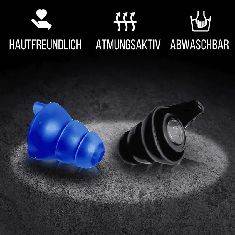 NACHFÜLLPACK - 1 Paar "Schwarz zu Blau" Ohrstöpsel | 23db SNR | (ohne Aufbewahrungsbehälter)