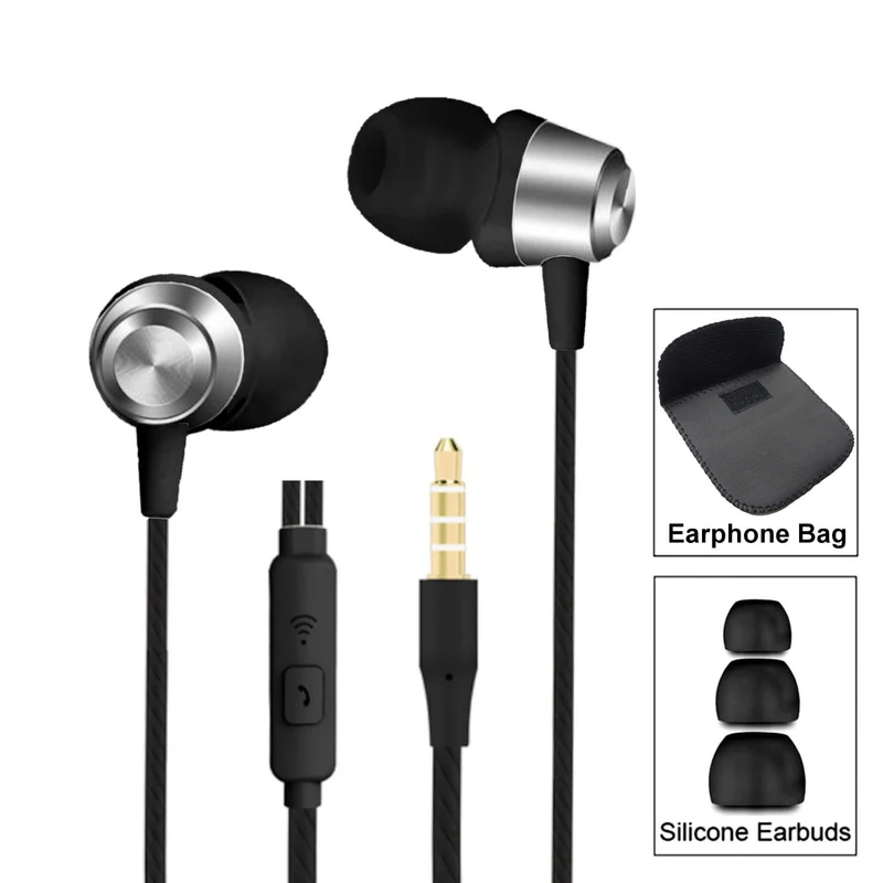 Super Bass In-Ear Kopfhörer Ohrhörer S3 Headset Earphone Headphone + PU-Tasche