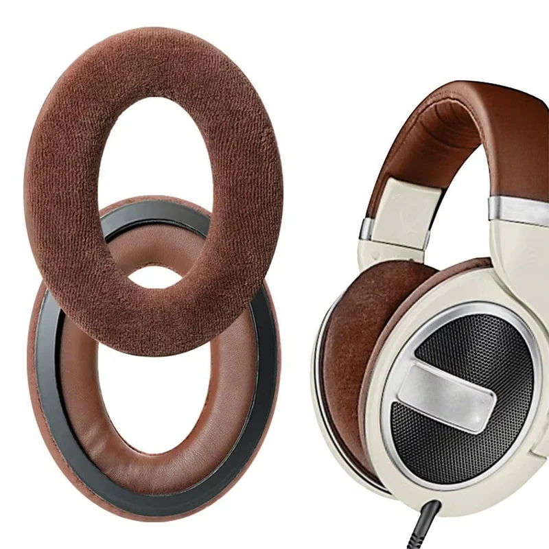 Velour Ohrpolster Braun für Sennheiser Kopfhörer HD599 HD598 HD569 HD559