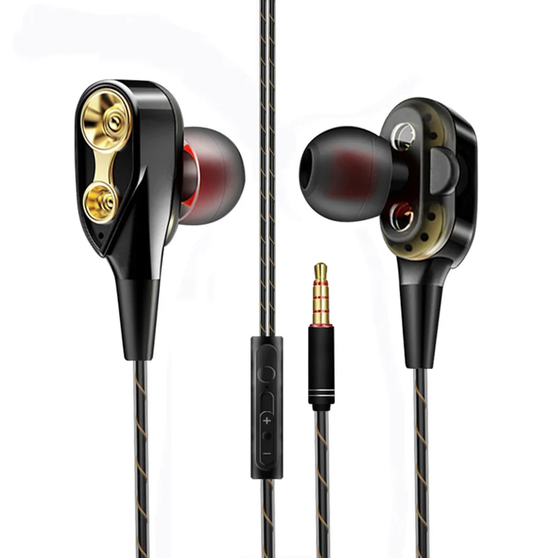 Super Bass In-Ear Doppeltreiber Kopfhörer DT-N12 Ohrhörer Earphone Headset Bag
