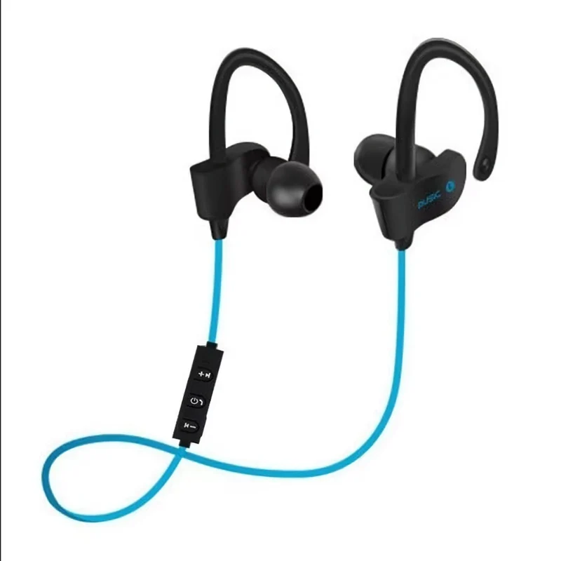 Sport In Ear Bluetooth Headset Ohrbügel Kopfhörer Wireless Bass OB-01 Blau