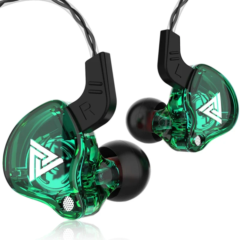 QKZ AK6 Hi-Res In-Ear-Kopfhörer Ohrhörer 105dB mit HD Mikrofon Bass Boost Grün