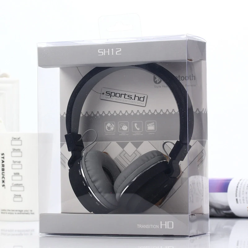 Bluetooth Kopfhörer/Headset SH12 Wireless Headphone TF-Karte 3.5 mm viele Farben