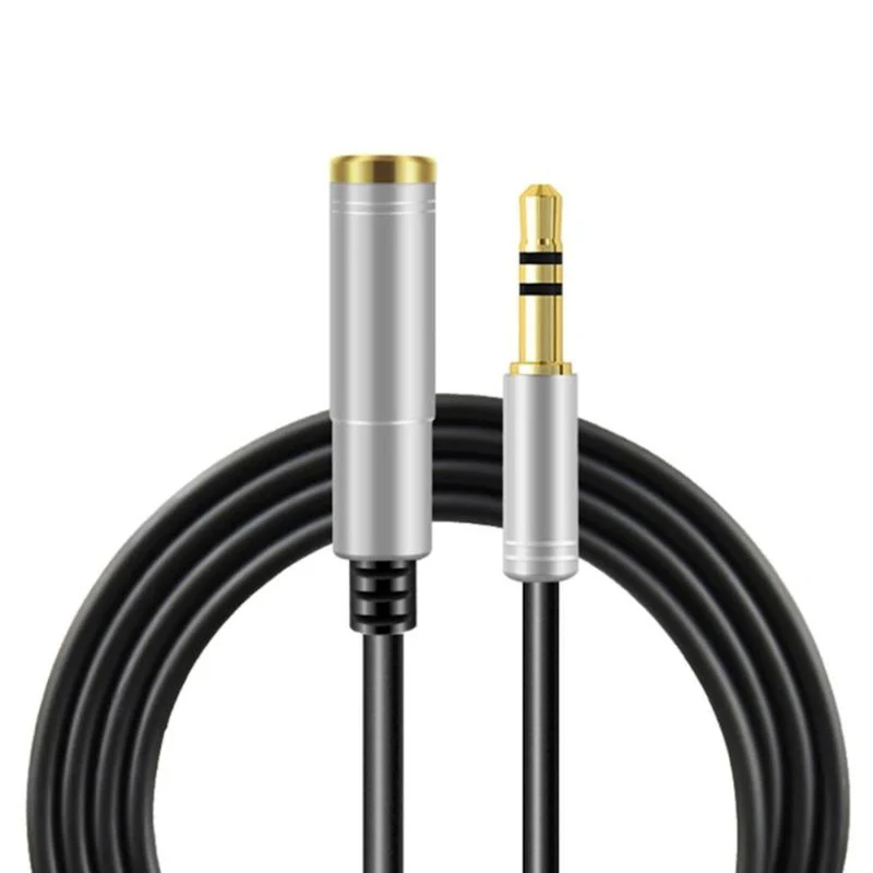 1m Audio Stereo Kopfhörer Verlängerungskabel 3,5mm Klinke Stecker > Buchse Silbe