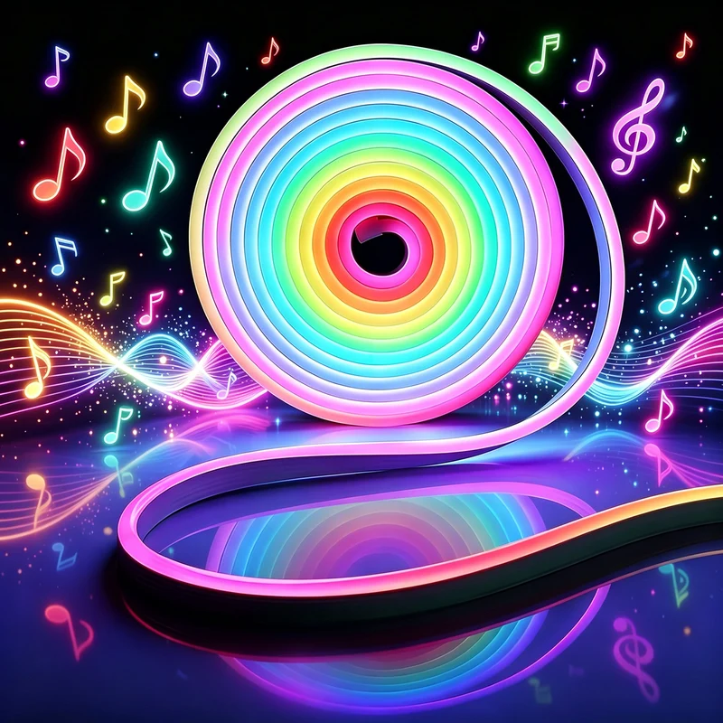 3M Smart RGBIC Neon LED Strip Light, Flexible USB-Powered Colour-Changing Light with Music Sync, Timer & Dynamic Effects for Bedroom, Gaming Room & Décor