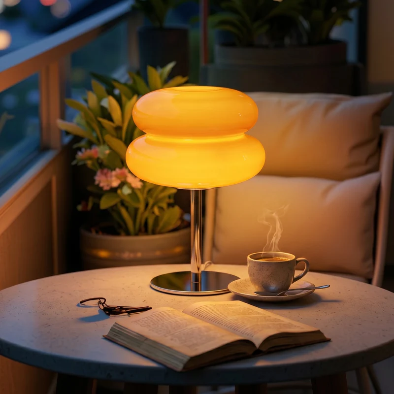 Minimalist LED Table Lamp with 3 Colour Modes, 5W USB-Powered Desk & Bedside Light, 3000K/4000K/6000K, 20 × 29.5 cm