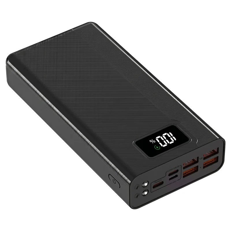 40000mAh Portable Power Bank with 20W PD Fast Charging, USB-C, USB-A & Micro USB Ports, LED Battery Display for Phones, Tablets & Outdoor Backup Use