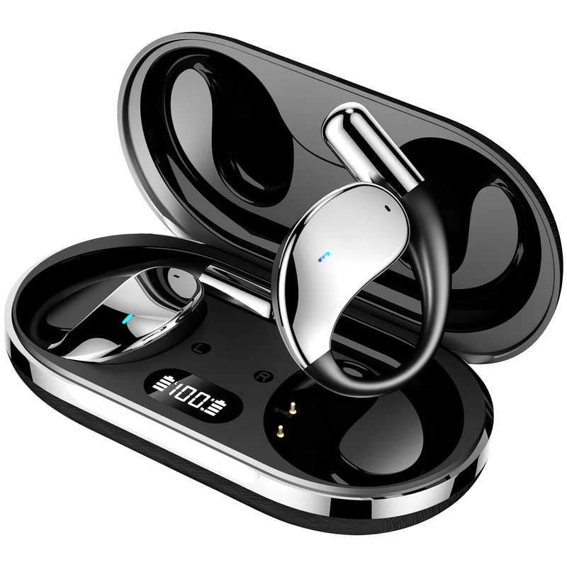 W16 AI Translation Open-Ear Bluetooth 5.4 Earbuds, 150-Language Online Translation, 3 Translation Modes, 14.2mm Drivers & 300mAh Charging Case, Black