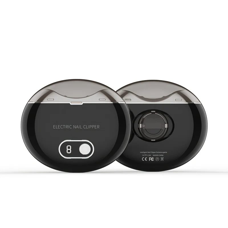 Rechargeable Electric Nail Clipper with 3 Speed Settings, Built-In Nail Clipping Storage, LED Display & Compact Portable Design for Fingernail Trimming