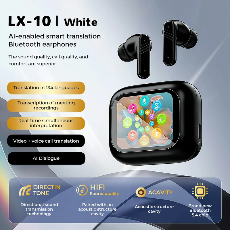 MPOW Wireless Bluetooth Headphones with ANC & AI Translation,48H Playtime,Touchscreen Control, Bluetooth 5.4 for Daily,Travel Use