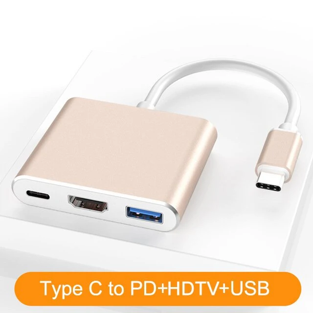 3 in 1 USBC to Hdmi-compatble Converter