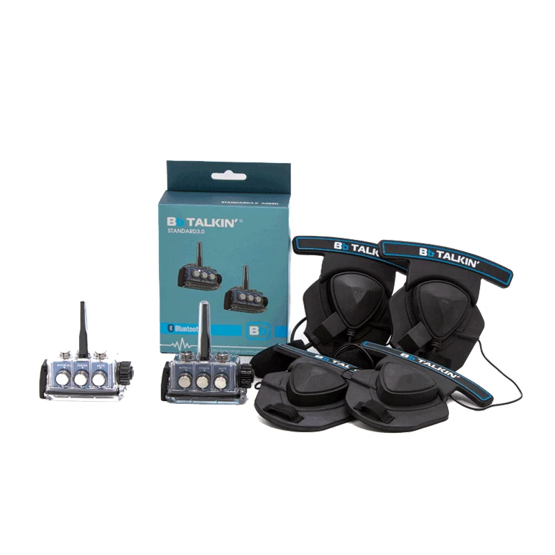 BbTalkin 3.0 2-Person Communication Bundle: 2x Stereo Helmet pad Headset