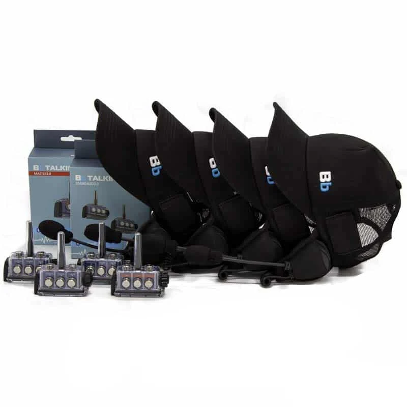 BbTalkin 3.0 4-Person Communication Bundle: 4x Surf Cap