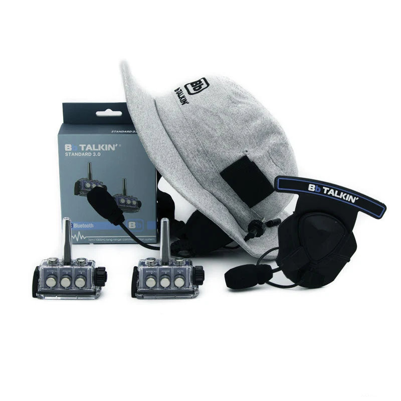 BbTalkin 3.0 2-Person Communication Bundle: Surf Hat + Mono Helmet Pad Headset