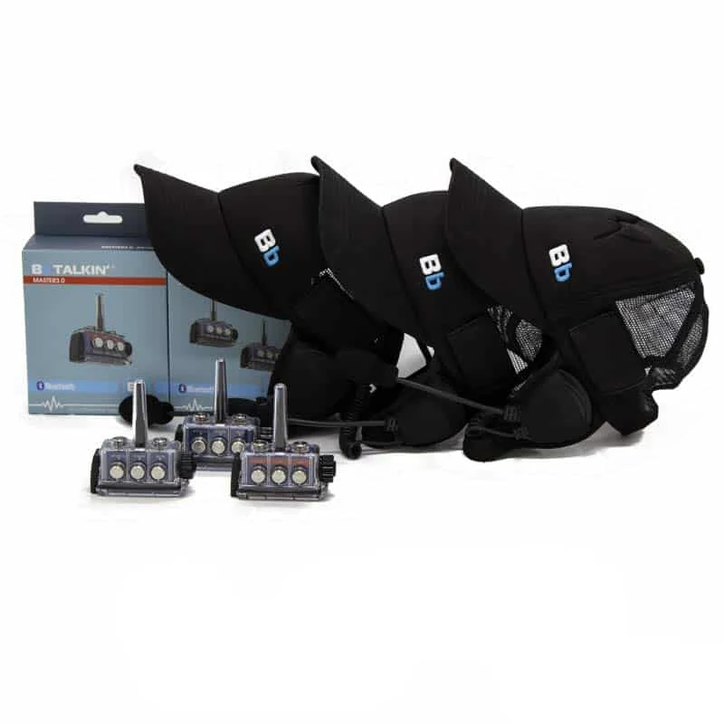 BbTalkin 3.0 3-Person Communication Bundle: 3x Surf Cap