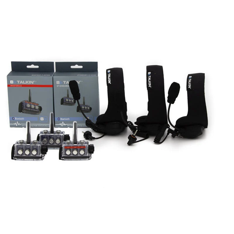 BbTalkin 3.0 3-Person Communication Bundle: 3x Sports Headset