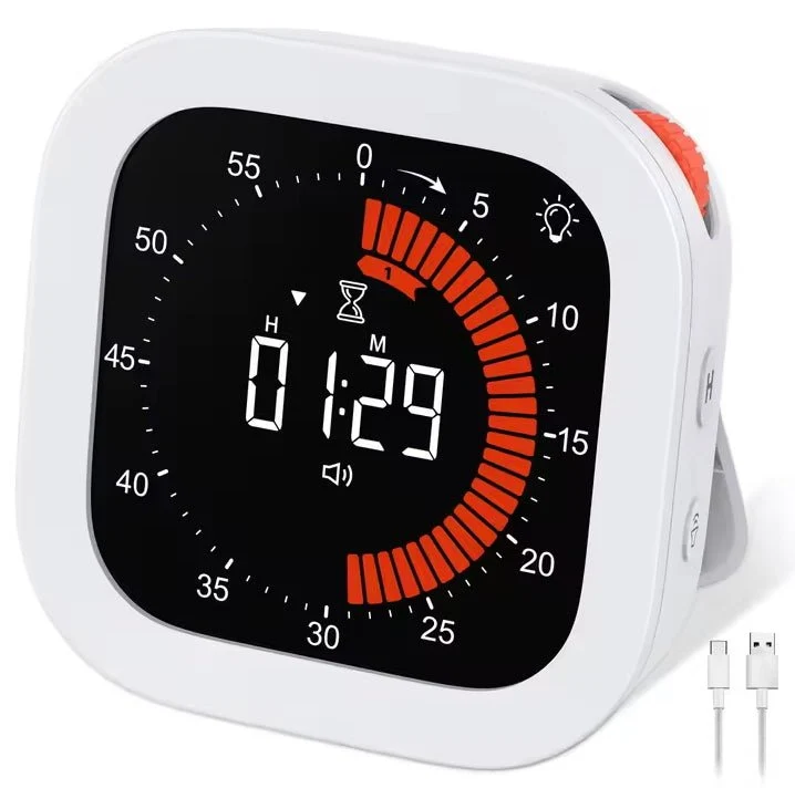 Visueller Timer mit Analog- & Digizeit für Lernen/Arbeit