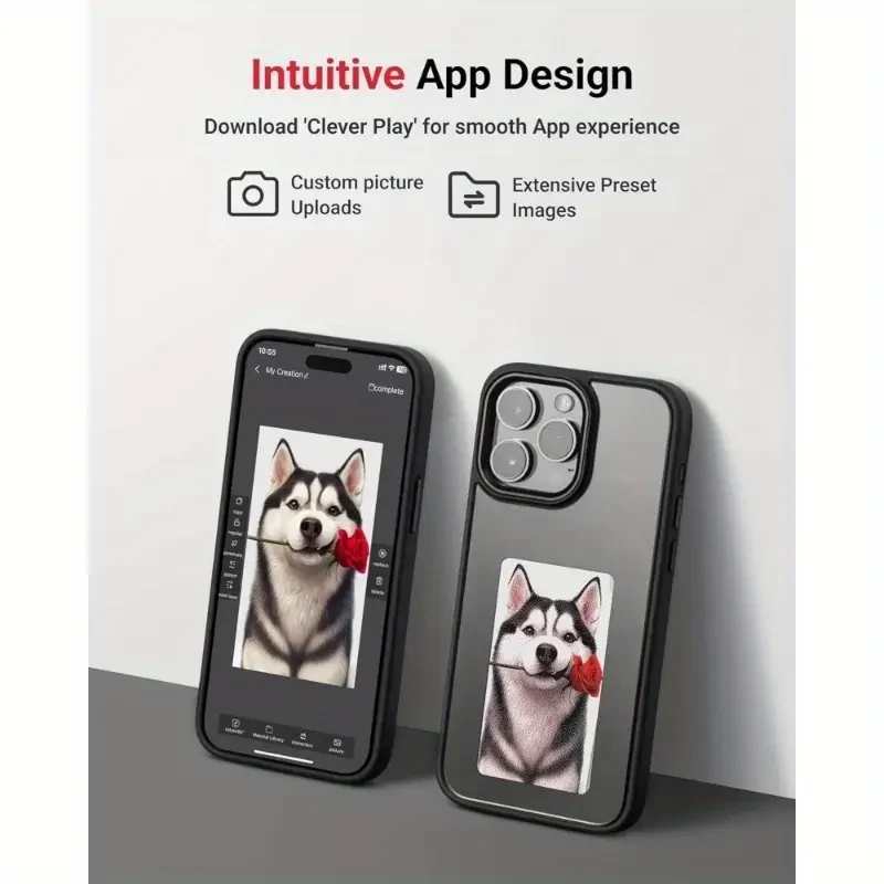 Mpow Upgraded iPhone 15 case, 3.7-inch, standard-definition screen, compatible with 15/15PRO/15PRO MAX. Available in black, gray, white, and pink
