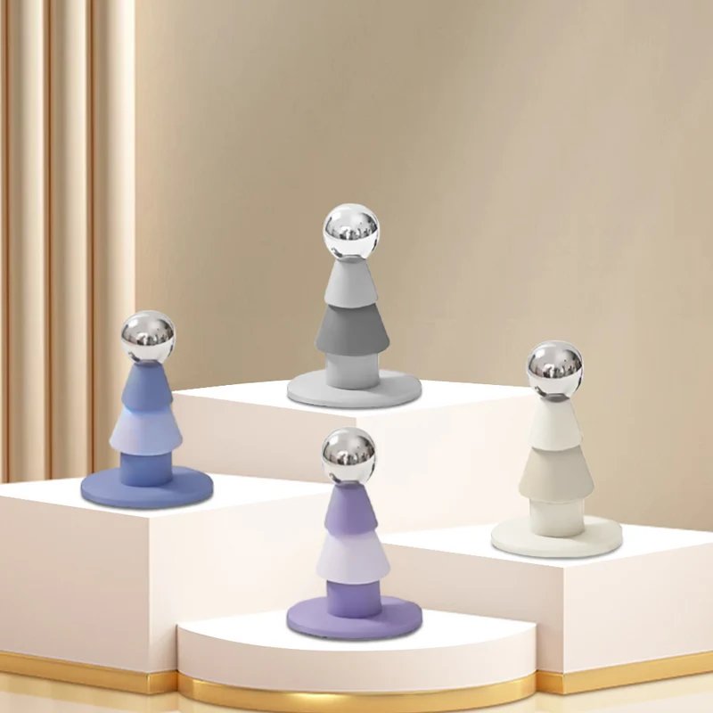 Mpow All-Silicone Magnetic Door Stopper, Wall-Mountable or Floor-Mountable, Compatible with Various Floor Tiles
