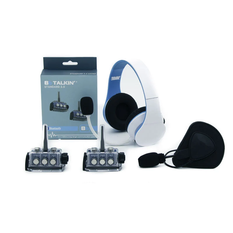 BbTalkin 3.0 2-Person Communication Bundle: Non Waterproof Stereo Headphone + GATH (Full shell) Helmet Pad Headset