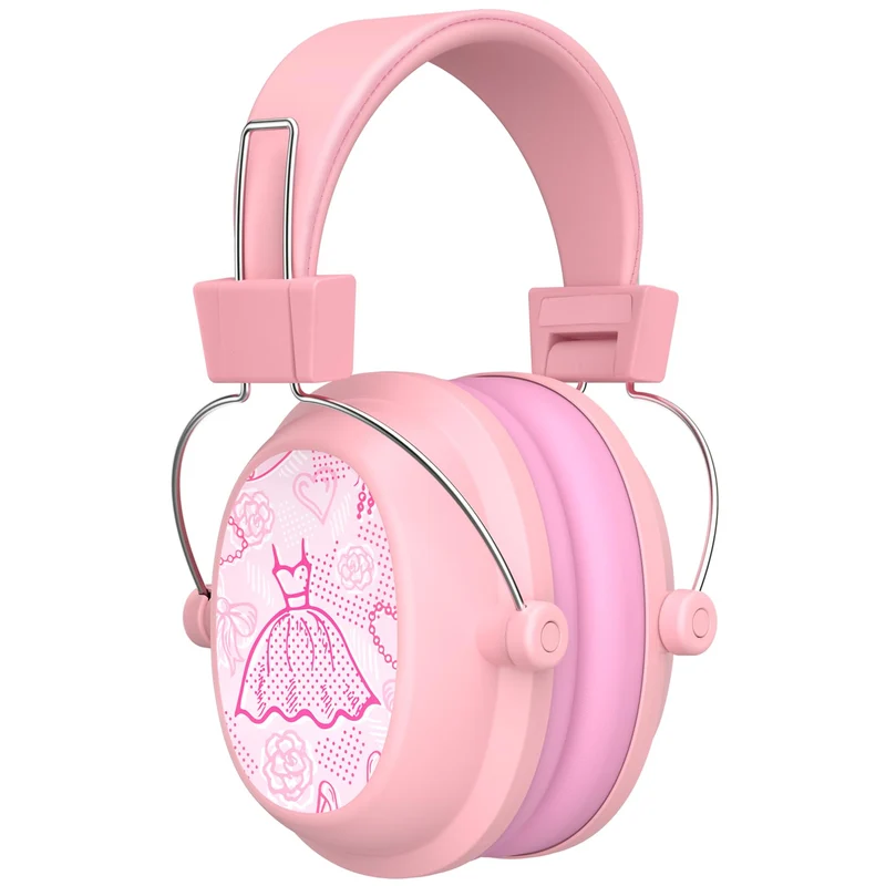 Noise Cancelling Headphones for Kids, 28dB SNR Kids Ear Protection Safety Ear Muffs for Monster Truck,Fireworks, Adjustable Kids Noise Cancelling Headphones for Autism,Toddler,Children, Pink