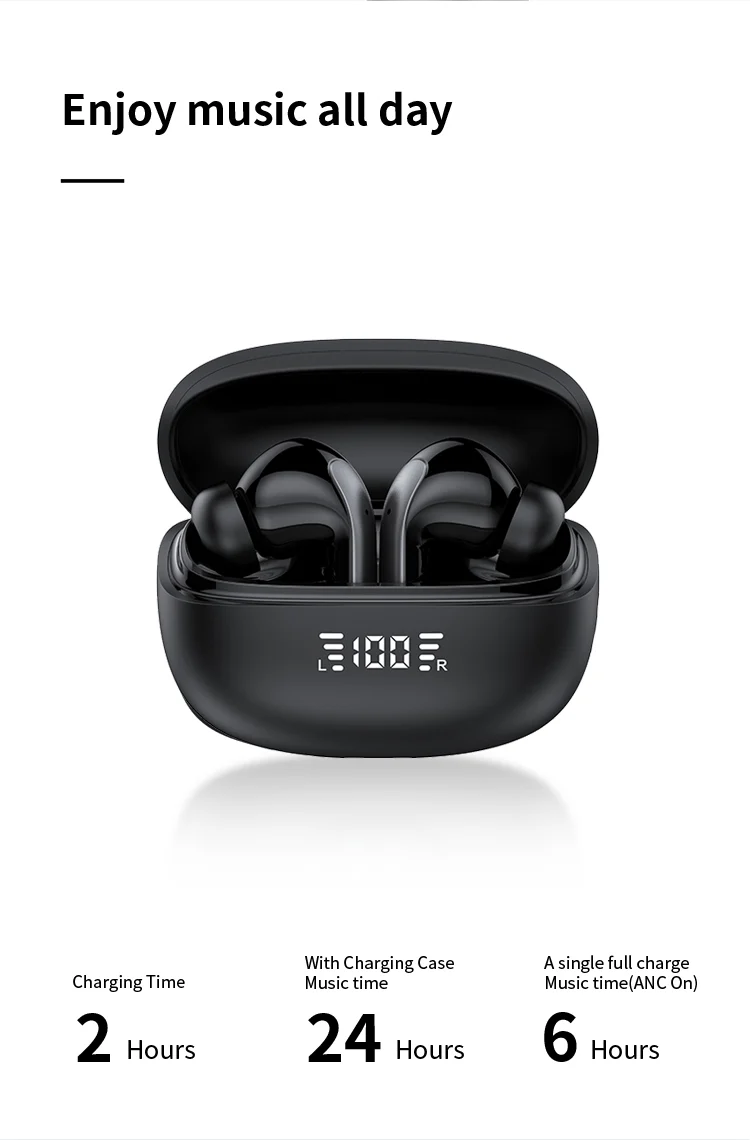 Mpow Wireless noise reduction Bluetooth 5.3 music headphones Black