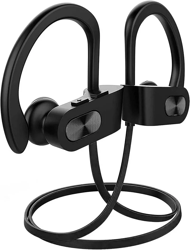 Flame Bluetooth Headphones, Running Headphones, 16 Hours Playtime Bluetooth 5.0 Wireless Earbuds HD Bass Stereo Sound IPX7 Waterproof Earphones for Workout Running Sports Noise Cancelling Mic