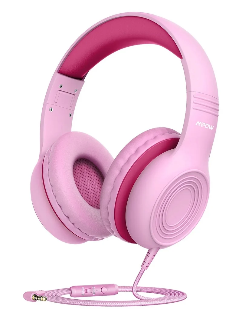 Mpow Kids Headphones with Microphone, Foldable Kids Headphones with Cord, Headphones Kids,85/94dB Volume Limit Kid Headphones with Stereo,Kids Headphones for School Girls Boys Toddler